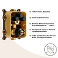 thumbnail image 6 of CASAINC Wall Mounted Round Shower Heads 3-Function Luxury Thermostatic Dual Shower Faucet 1.8 GPM with Body Spray, 6 of 11