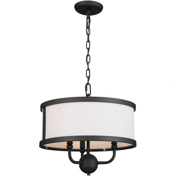 3 Light Convertible Chandelier In Homestead Style-13.25 Inches Tall And 15.5 Inches Wide-Textured Black Finish -Traditional Installation Kichler