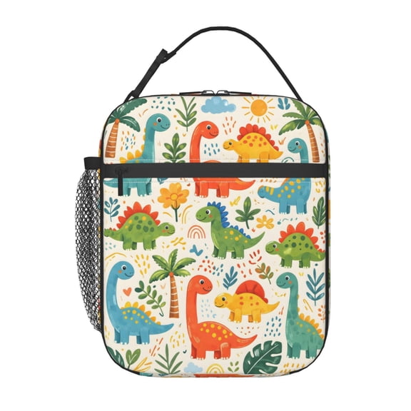 Dinosaur Lunch Bag Reusable Thermal Lunch Tote with Handle for Women and Men