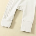 thumbnail image 4 of Barboteuse d'Été pour Bébé Garçon Manches Courtes Col Rond Combinaison Unie 95 % Polyester 5 % Spandex, 4 of 7