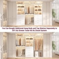 thumbnail image 7 of Homieasy 5.3FT Wood Closet Organizer System with 12 Wood Drawers and 10 Shelves, Modular Walk-in Closets Storage Unit for Walk-in Closet, Bedroom, Black(3 Packs), 7 of 7