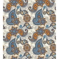thumbnail image 3 of Vintage Duvet Cover Set, Paisley Design with Floral Detail Abstract Backdrop, Decorative 3 Piece Bedding Set with 2 Pillow Shams, Calking Size, Violet Blue Marigold, by Ambesonne, 3 of 3
