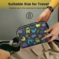 thumbnail image 5 of Toiletries Bag,DarkBlue Dinosaurs Words Pattern Mens Womens Toiletry Bag Bathroom Bag,Waterproof Toiletry Travel Bag Dopp Kit Shaving Bag 11x6.3x5.1 Inch, 5 of 5