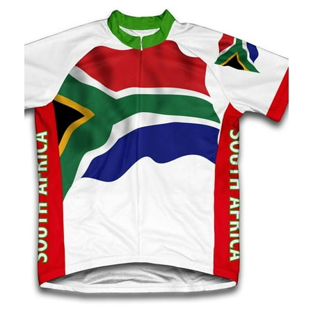 South Africa Flag Short Sleeve Cycling Jersey  for Men - Size