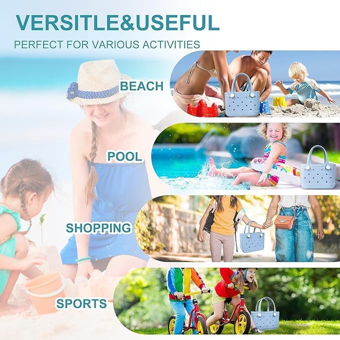 ROVTIULI Waterproof Tote Bag,Portable Washable Bag for Women,Beach,Pool,Boat,Travel,Sports,Groceries,Outdoor Getaways