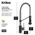 thumbnail image 6 of KRAUS Bolden Touchless Sensor Commercial Style 2-Function Single Handle Pull Down Kitchen Faucet in Spot-Free Stainless Steel / Matte Black, 6 of 8