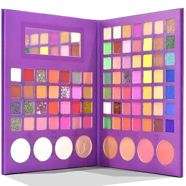 Juego de 85 colores de belleza para niña, sombra de ojos, rubor, maquillaje, juego completo de paleta cosmética, brillo resistente al agua de larga duración Hs