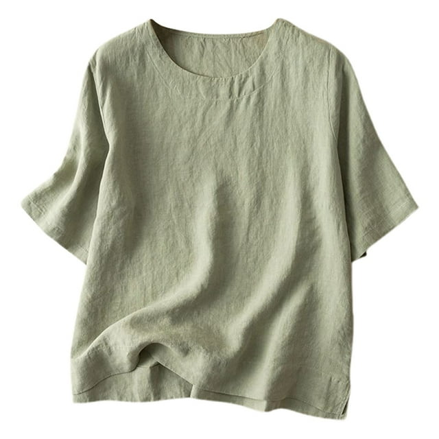 TINZ T-Shirt Décontracté Rétro Littéraire pour Femmes, Manches Longues, Épais, Uni, 100 Polyester