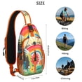 thumbnail image 4 of Rustic Sling Bag Boho Floral Lightweight Crossbody Backpack for City Walks and Gym Sessions, 4 of 6