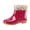 Red, variant on Ankle Rain Boots for Women Rubber Waterproof Non Slip Fashion Outdoor Work Garden Shoes