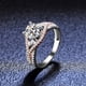 thumbnail image 1 of Anillo de diamantes Mosang para mujer, anillo de plata, oro, exagerado, dos colores, anillo de diamantes, 1 of 4