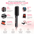 thumbnail image 5 of Hair Straightener Brush, Anti-Scald Ceramic Straightening Brush with 4 Temp & 35s Fast Heating, Anti-Tangle Hot Comb for Woman, Negatice Ion, Black, 5 of 8