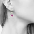 thumbnail image 2 of Pink Sapphire Earrings in Silver or 14K Gold Filled, Pink Sapphire Jewelry, September Birthstone Earrings, 8th Anniversary Gift, 2 of 3