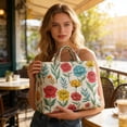 thumbnail image 5 of BotaniNest Quilted Tote Lightweight Travel Purse Shoulder Tote For Shopping Grocery & Beach Horizontal Version Vertical Version (4 Styles), 5 of 5