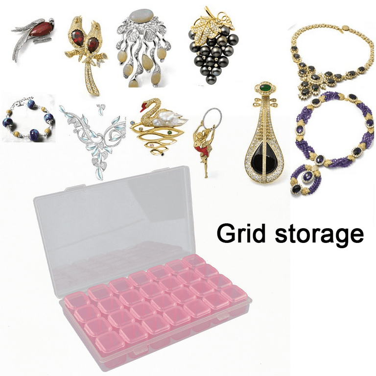 36/64 Grids Nail Storage Box Art DIY Jewellery Transparent Empty Acrylic Charms  Organizer for Nail Charm Rhinestone Magnet Cover - AliExpress