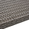 thumbnail image 3 of Benjara Bops Outdoor Ottoman- Gray Faux Rattan Wicker- 28" Acacia Wood, 3 of 5
