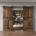 thumbnail image 2 of Coast Sequoia 48 in x 84 in S Series DIY Knotty Wood Double Sliding Barn Door With Hardware Kit (Unfinished), 2 of 5