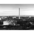 thumbnail image 3 of Highmith, Carol 24x19 Black Modern Framed Museum Art Print Titled - Dawn over the White House, Washington Monument, and Jefferson Memorial, Washington, D.C. - Black and, 3 of 5