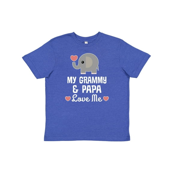 Inktastic Grammy and Papa love me Grandchild Youth T-Shirt
