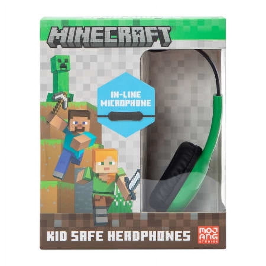Minecraft Kid-Safe Wired Headphones With Microphone