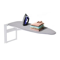 Ivation Ironing Board, Foldable Iron Board Holder and Ironing Board Cover, Gray