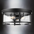 thumbnail image 4 of Luxury Farmhouse Ceiling Light, Medium Size: 5.75''H x 12.625''W, with Modern Farmhouse Style Elements, Matte Black Finish, UHP1524 from the Bankstown Collection by Urban Ambiance, 4 of 5