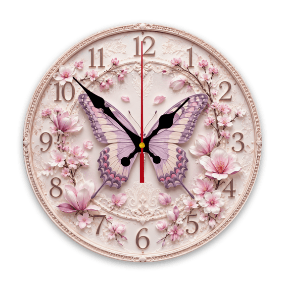 10-Inch Quiet Sweep Wall Clock - Seaside Theme with Hermit Crab & Seashells - Nautical Coastal Home Decor for Living Room, Kitchen, Office - Battery Powered (AA Batteries Not Included) - 10 R