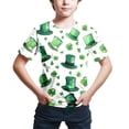 thumbnail image 4 of Bjutir Toddler Boys T Shirts Summer Short Sleeve Girls St. Patrick'S Day Prints T Shirt Tops Clothes For 3-4 Years, 4 of 4