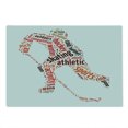 thumbnail image 2 of Sports Cutting Board, Cretaive Image Ice Hockey Player Man Silhouette with Stick and Written Words, Decorative Tempered Glass Cutting and Serving Board, in 3 Sizes, by Ambesonne, 2 of 5