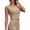 Khaki, variant on Women Twist Back Workout Tank Top with Built in Bra Sleeveless Pilates Yoga Crop Top Athletic Gym Shirt Removable Pads