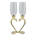 thumbnail image 4 of Novedad Bebidas Copa Copas de vidrio en forma de corazón para Hotel Barbacoas Fiestas Piscina Vacaciones Regalos de vacaciones Dorado, 4 of 8