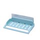 thumbnail image 1 of Caja de almacenamiento de pared adhesiva de plástico, soporte organizador para cocina y baño que ahorra espacio (azul), 1 of 1