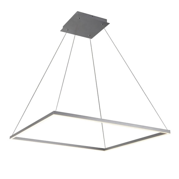 VONN Atria 39" Square Adjustable ETL Certified Integrated LED Chandelier Silver