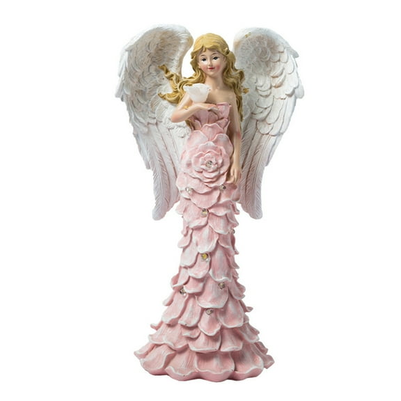 GOOHOCHY Resin Angel Solar Lamp for Garden Decor, and Weatherproof, 16.5 Inches Tall