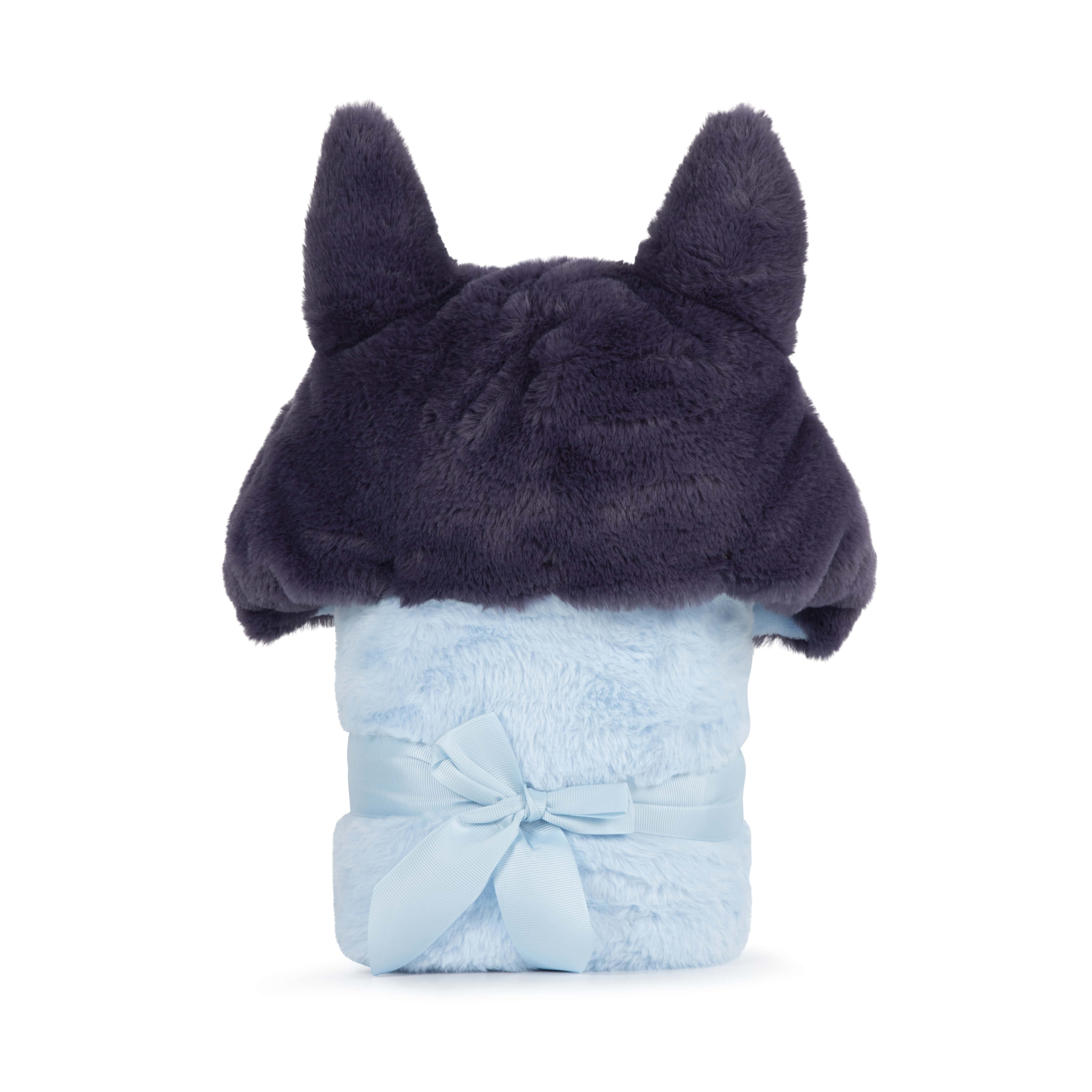 Bluey Kids Hooded Silk Touch Throw Blanket, Polyester Faux Fur, Blue, BBC Studios, 54" x 40"