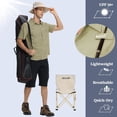 thumbnail image 4 of Zehisen Men's UPF 50+ Sun Protection Short Sleeve Safari Shirts Fishing Shirts Hiking Work Casual Shirt with Zipper Pocket, Grey green M, 4 of 7