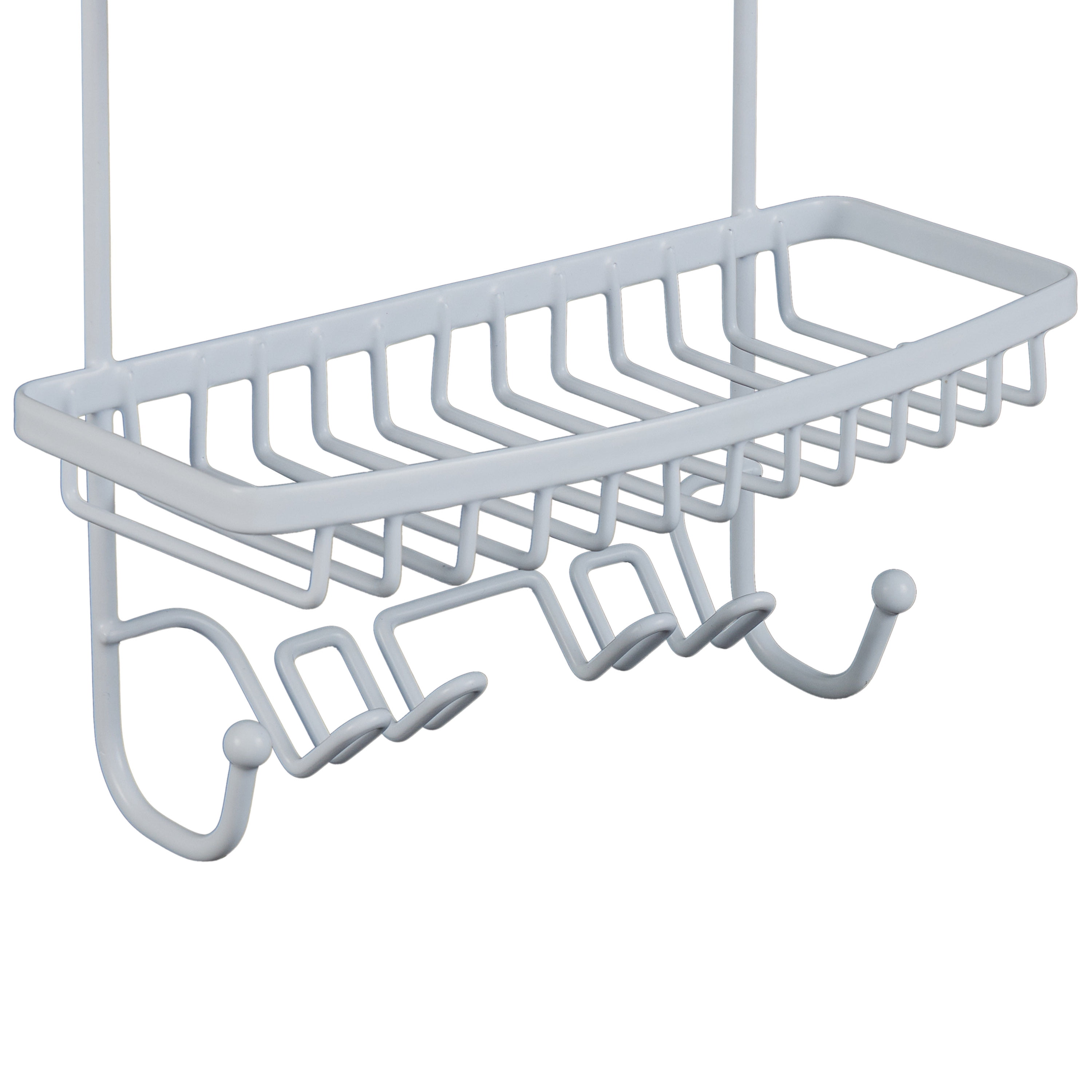 Bath Bliss Venice Metal 2 Shelf Tier Shower Caddy, White
