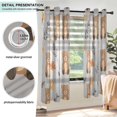 thumbnail image 3 of Yayeee Window Curtains Light Filtering 63"x52" Grommet Panel Pair Home Living Room Decor, Brown Cartoon Bears, 3 of 7