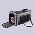 thumbnail image 4 of kusrkot Breathable Pets Carrier Collapsible Puppy Rabbit Portable Foldable Dog Cat Carry Grey L, 4 of 9