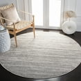 thumbnail image 3 of SAFAVIEH Adirondack Esmond Striped Area Rug, Ivory/Silver, 3' x 3' Round - Modern Design, Ivory & Silver, Ideal for Living Room, Bedroom, Dining Space, 3 of 11