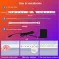 thumbnail image 2 of 6-piece RGB cabinet bottom light strip set, supports application and remote control, music synchronized color changing LED lights, plug-in light strip, suitable for cabinets, counters, Christmas deco, 2 of 7
