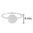 thumbnail image 5 of Minimalist Textured Finish Round Disc Circle 8mm Sterling Silver Ring-7, 5 of 5
