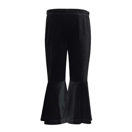 

Zlekejiko Flare Bell-Bottoms Pants Toddler Girls Ruffle Trousers Bottom Pants Girls Baby Bell Girls Pants