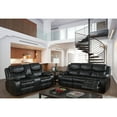 thumbnail image 5 of Furniture of America Faux Leather Judson Loveseat with Console , Black, 5 of 8
