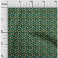 thumbnail image 2 of oneOone Cotton Poplin Dark Green Fabric Asian Japanese Floral Quilting Supplies Print Sewing Fabric By The Yard 42 Inch Wide, 2 of 4