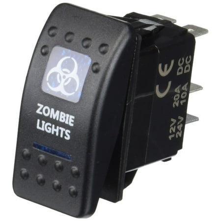 E Support Car Blue LED Zombie Light Toggle Switch