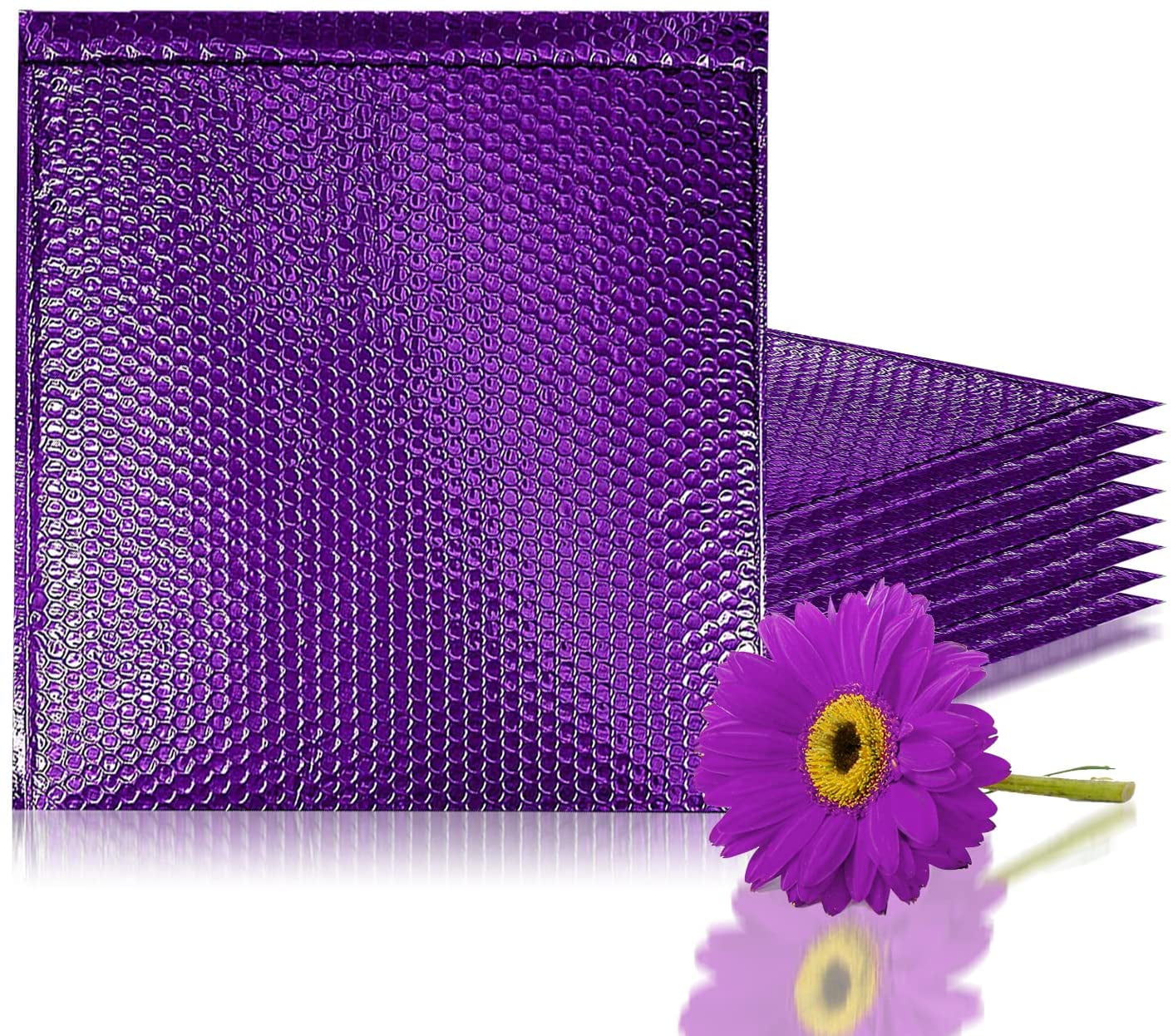 PUREVACY Purple Bubble Mailers 15 x 17 Pack of 10 Metallic Padded