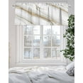 thumbnail image 5 of Abstract Art Valances for Windows Vintage Gold White Marble Texture Valance Rod Pocket Light Filtering Short Window Treatments Curtains for Kitchen Bathroom Living Room Bedroom, 1 Panel, 42 x 18 Inch, 5 of 7