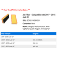 thumbnail image 2 of Air Filter - Compatible with 2007 - 2015 Audi Q7 2008 2009 2010 2011 2012 2013 2014, 2 of 2