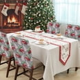 thumbnail image 4 of Christmas Chair Covers Set of 8 Christmas Truck Xmas Pine Tree Snowflakes Grey Red Chair Back Covers Stretch Removable Washable Slipcovers Protector for Dining Room Kitchen Party Decor, 4 of 5